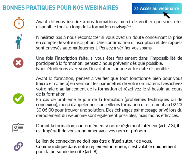 Bonnes pratiques webinaires